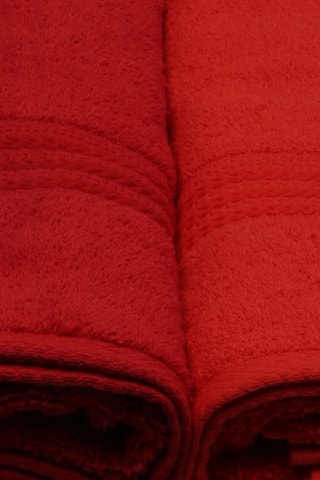 4 draps de douche - Rouge - 70 x 140 cm