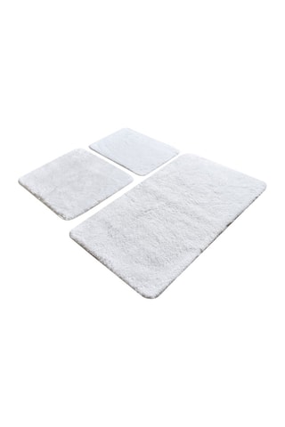3 tapis de bain - Blanc