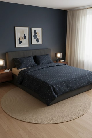 Parure de couette en coton Arlo - 57 fils/cm² - Marron