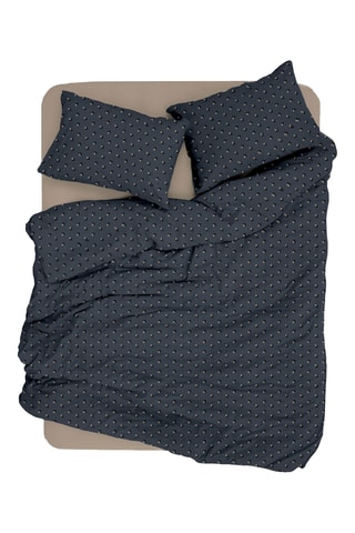 Parure de couette en coton Arlo - 57 fils/cm² - Marron