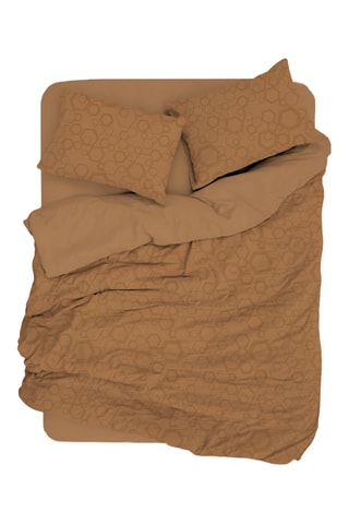 Parure de couette en coton Dawn - 57 fils/cm² - Cuivre