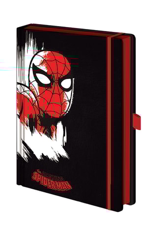 Carnet premium Spiderman Amazing Spiderman Marvel - Rouge et noir - 21 x 15 x 1,5 cm - Dès 6 ans