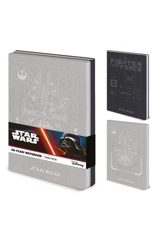 2 carnets Star Wars Rebels - Gris clair et noir - 9,3 x 14 x 2 cm - Dès 6 ans