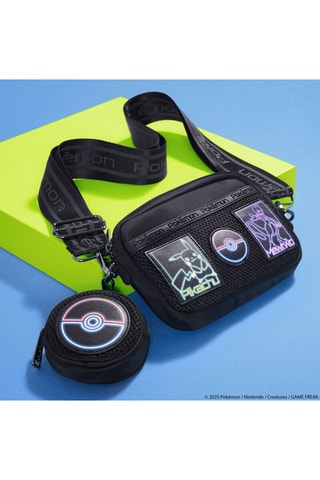 Sac bandoulière Pikachu et Mew Pokémon - Noir