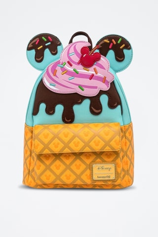 Sac à dos Mickey et Minnie Disney - Turquoise et jaune