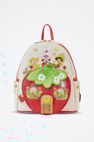 Sac à dos Charlottes aux fraises - Ecru et rouge