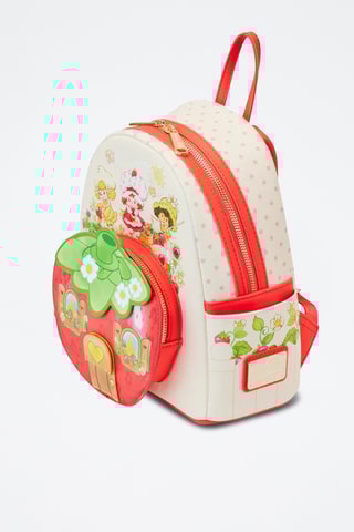 Sac à dos Charlottes aux fraises - Ecru et rouge