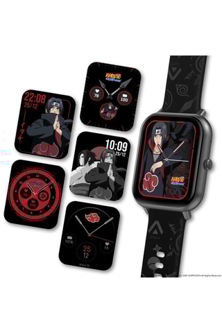 Coffret montre connectée et bracelets en plastique Itachi Naruto Shippuden - Dès 6 ans - Compatible Android et iOS