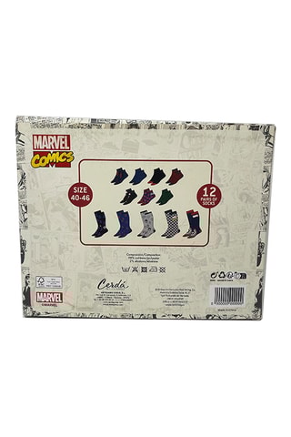 12 paires de chaussettes Marvel - Bleu roi et rouge - Dès 6 ans