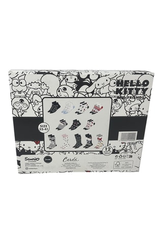 12 paires de chaussettes Hello Kitty and Friends - Noir et blanc - Dès 6 ans