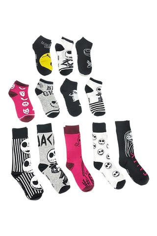 12 paires de chaussettes L’Etrange Noël de Monsieur Jack - Noir et blanc - Dès 6 ans