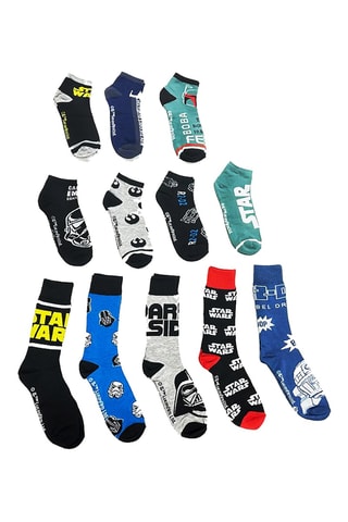 12 paires de chaussettes Star Wars - Noir et gris clair chiné - Dès 6 ans