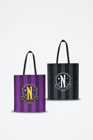 Tote bag l’Académie Nevermore - Violet et noir