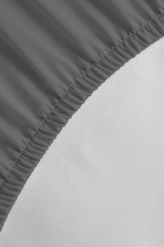 Drap-housse en percale de coton 80 fils/cm² La Beguine - Anthracite