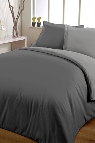 Parure de couette en coton 57 fils/cm² - Gris