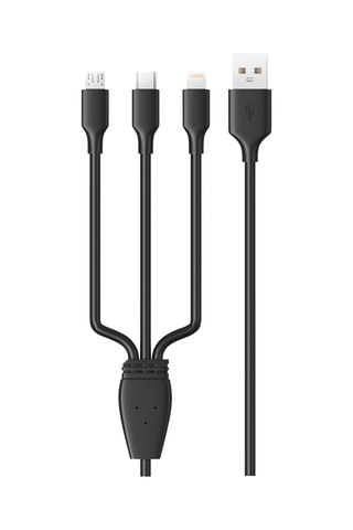 Cable USB 3 en 1 - Negro
