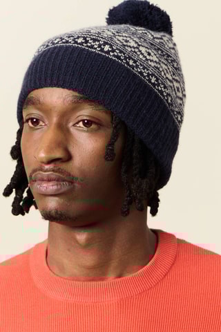 Gorro con borla  - Azul marino