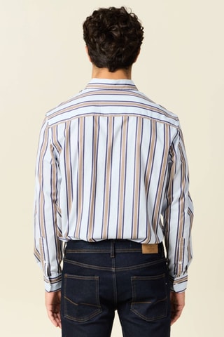 Camisa oversize de algodón orgánico  - Azul