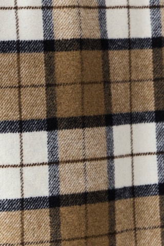 Sobrecamisa recta de lana - Blanco