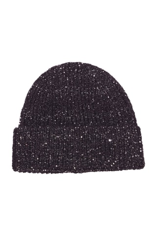 Gorro con lentejuelas  - Negro