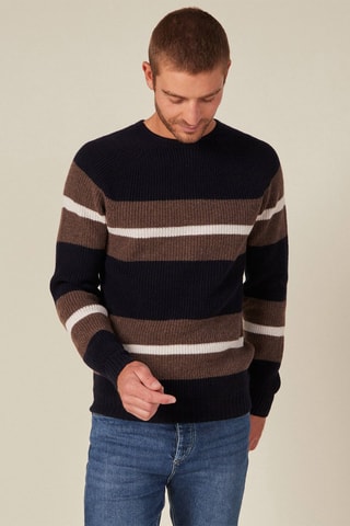 Jersey de lana merino y cachemir  - Azul