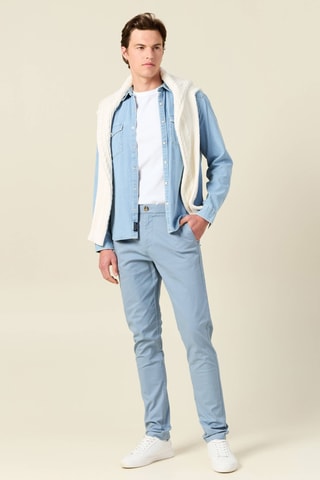 Pantalón de algodón orgánico  - Azul