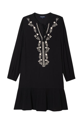 Vestido evasé  - Negro