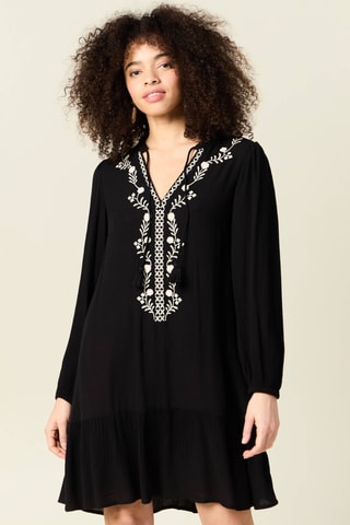 Vestido evasé  - Negro