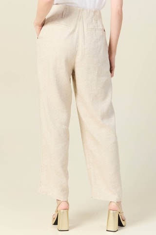 Pantalón de lino  - Camel