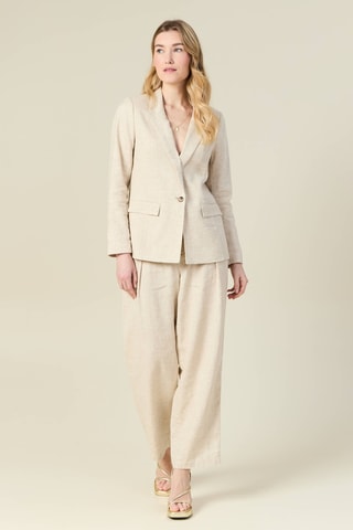 Pantalón de lino  - Camel