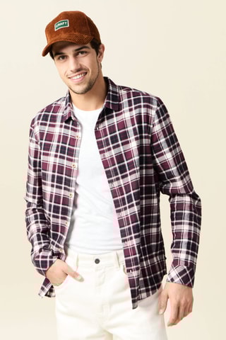 Camisa de algodón orgánico  - Violeta