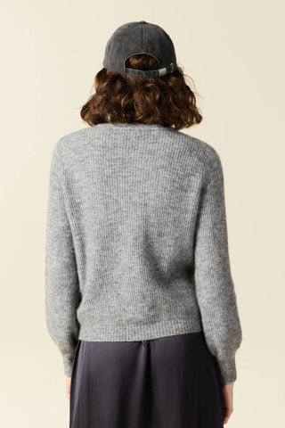 Cárdigan de lana y mohair  - Gris