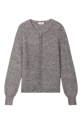 Cárdigan de lana y mohair  - Gris