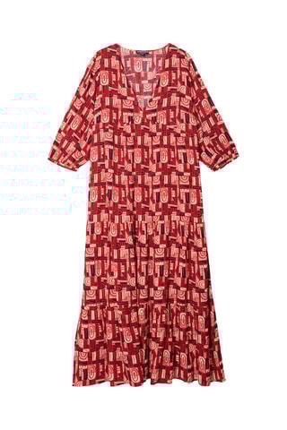 Vestido recto  - Rojo