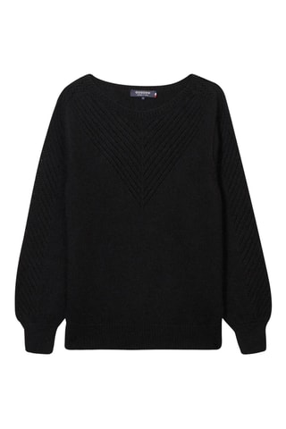 Jersey de alpaca y lana  - Negro