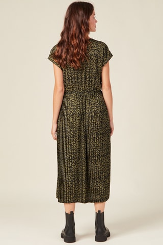 Vestido plisado  - Verde