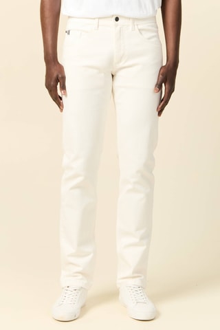 Vaquero de algodón orgánico  - Blanco