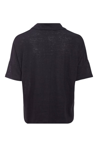 Camisa de lino  - Negro