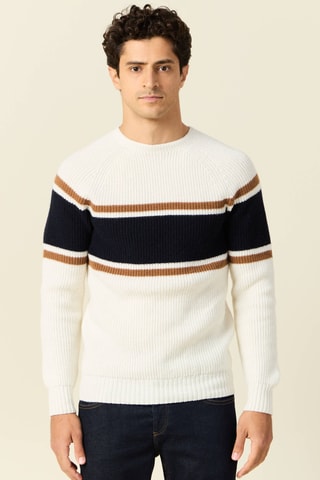 Jersey de lana merino y cachemir  - Crudo