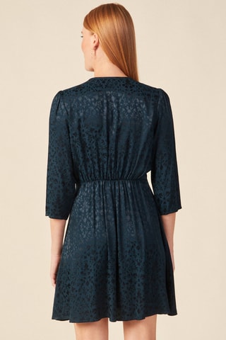 Vestido evasé  - Azul pato