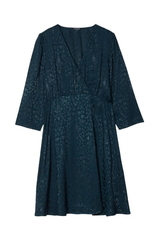 Vestido evasé  - Azul pato