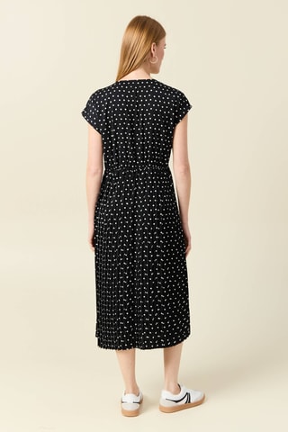 Vestido plisado  - Negro