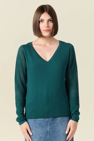 Jersey de algodón orgánico  - Verde