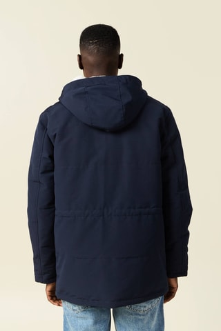 Parka con capucha  - Azul marino