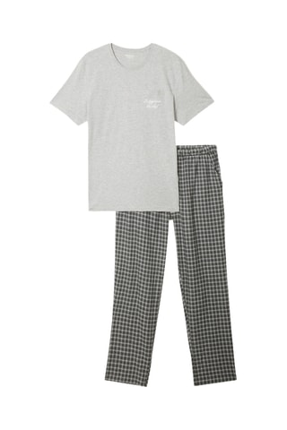 Pijama de algodón orgánico  - Gris