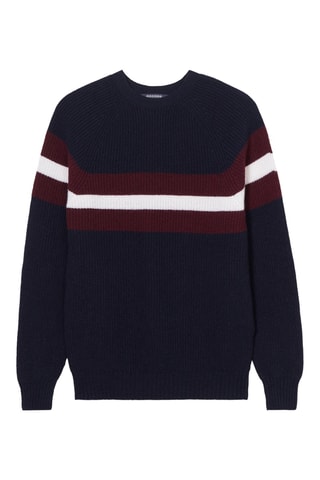 Jersey de lana merino y cachemir  - Azul marino