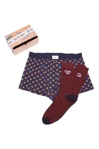 Bóxer y calcetines de algodón orgánico  - Multicolor