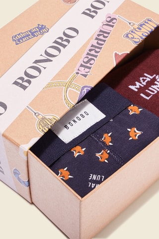 Bóxer y calcetines de algodón orgánico  - Multicolor