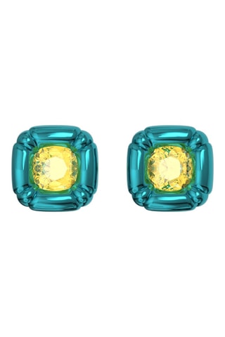 Pendientes con cristales Swarovski - Amarillo y azul