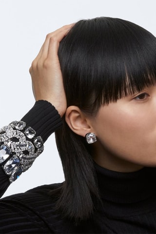 Pulsera con cristales Swarovski Harmonia - Blanco y negro